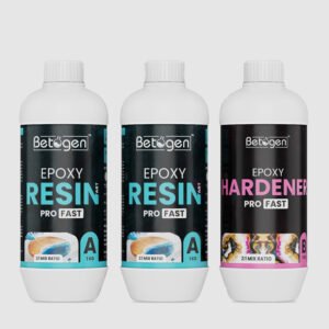 Betogen Epoxy Resin 2 : 1 - Ratio Resin and Hardener 3kg set - Crystel Clear Resin - 2kg and Hardener 1kg, Art and Craft, DIY, Begginers Resin Art kit (2 : 1-Resin : Hardener - 2kg : 1kg)